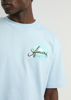 Amiri Paradise Printed Cotton T-shirt Light Blue