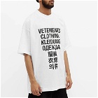 VETEMENTS Men's Translation T-Shirt in White