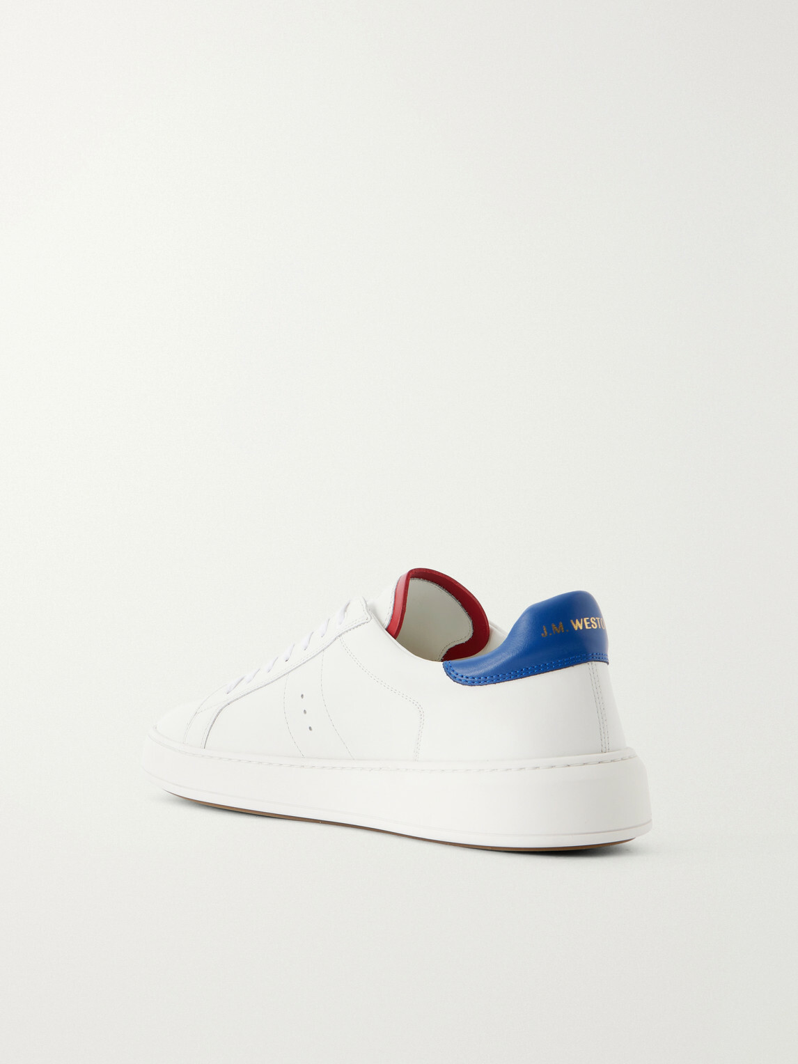 J.M. Weston - On Time Leather Slip-On Sneakers - White