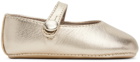 Bonpoint Baby Gold Plume Ballerina Flats