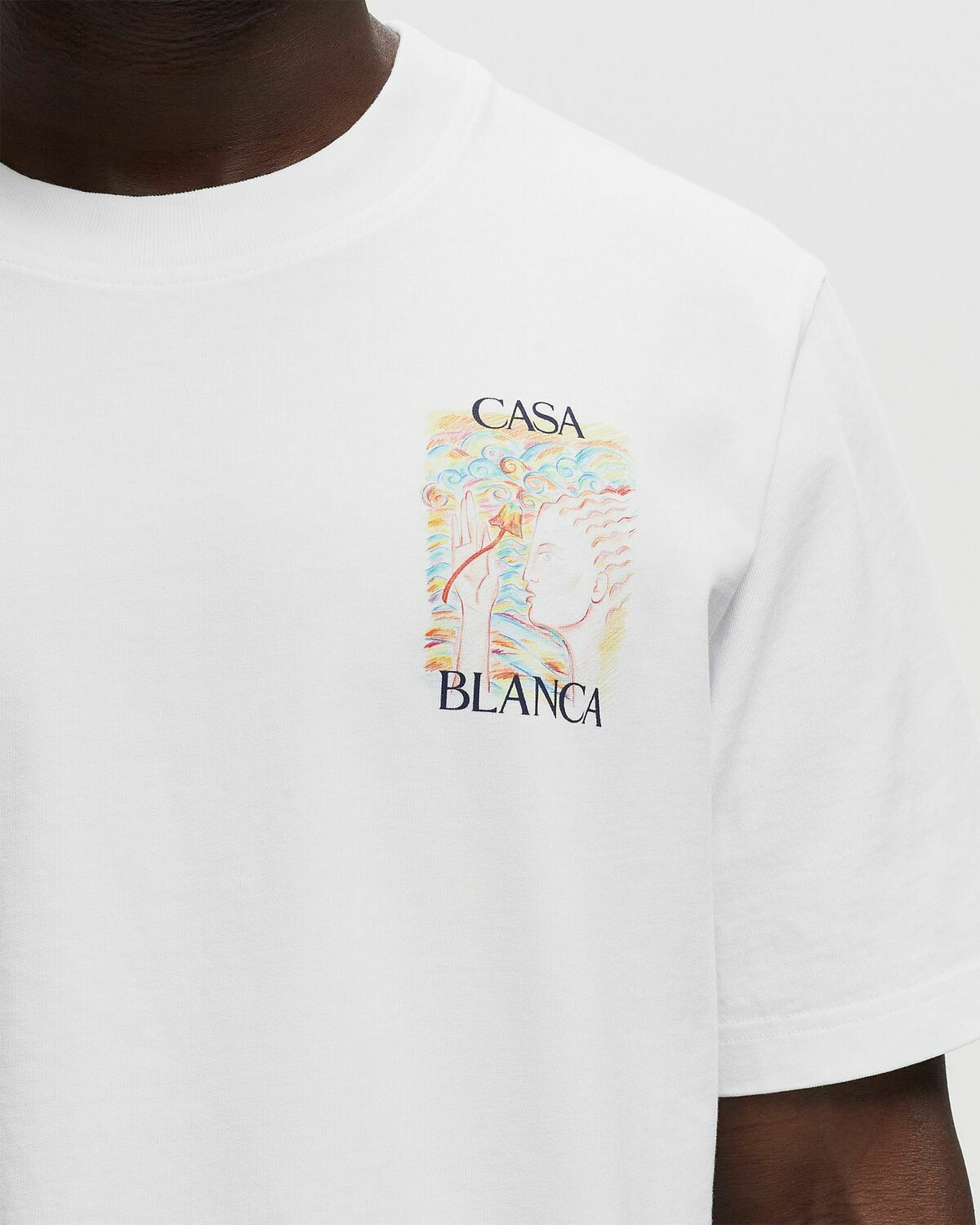 Casablanca Mushroom Goddess Printed T Shirt White