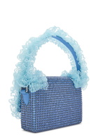 Self-portrait X Christopher Kane Lace and Crystal-embellished top Handle bag - Blue - One Size