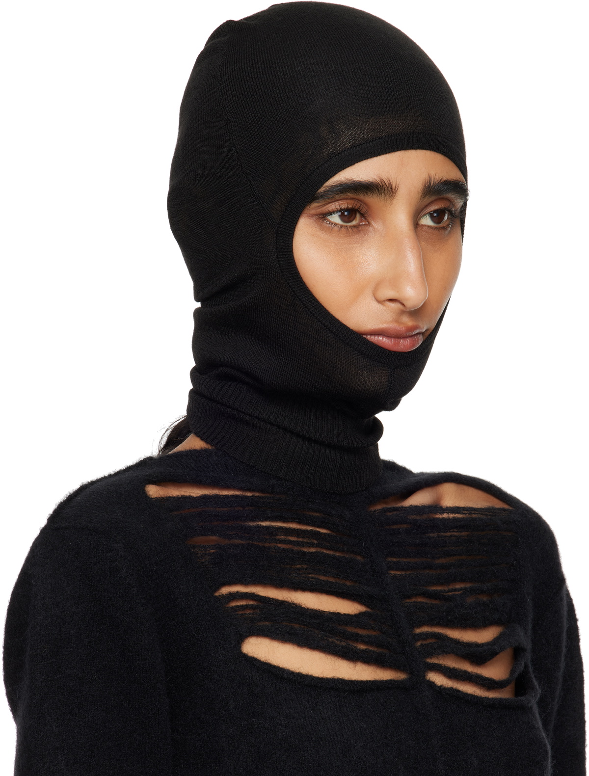 Rick Owens Black Concordians Skull Balaclava