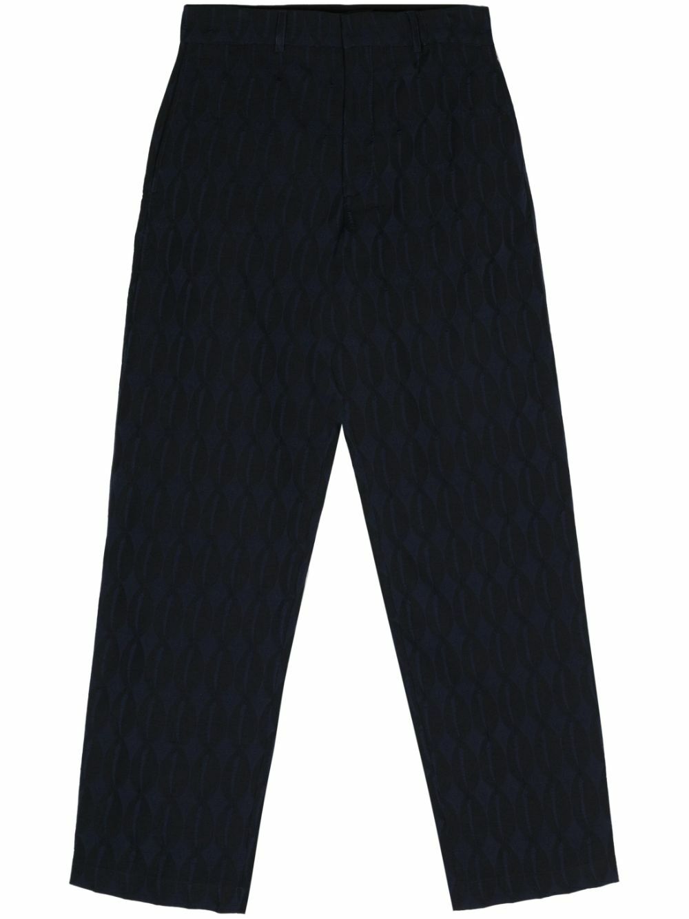 Labrum London Blue Monogram Straight-Leg Trousers