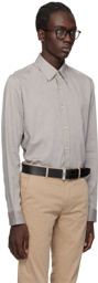 BOSS Khaki Button-Down Shirt