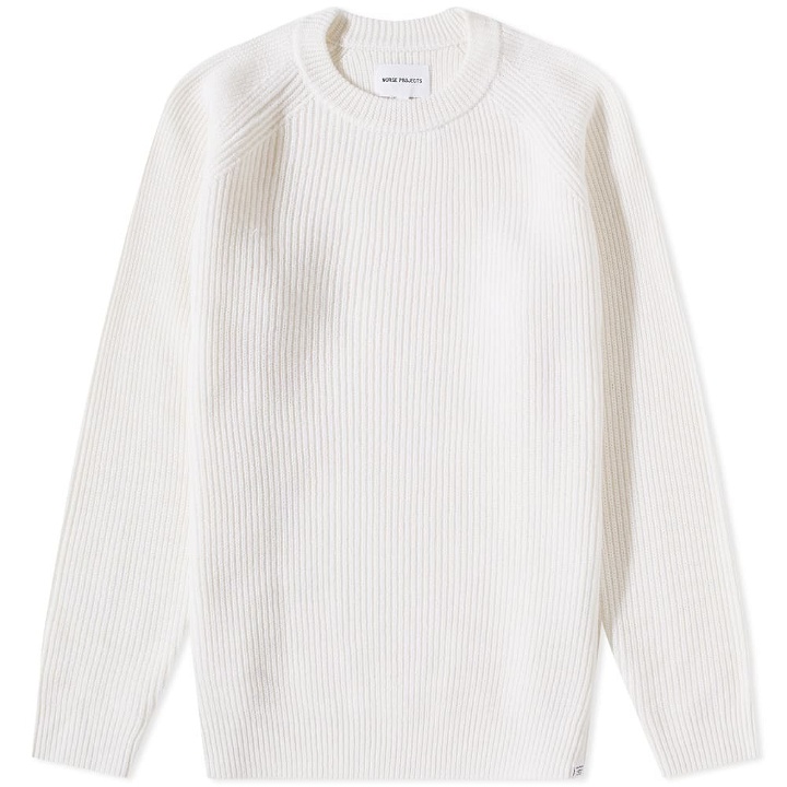 Photo: Norse Projects Men's Roald Chunky Cotton Knit in Ecru
