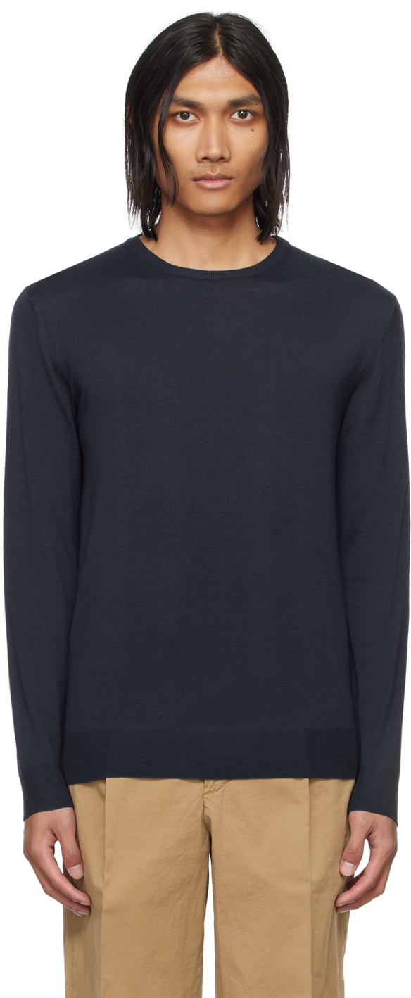 Barena Navy Ato Brunal Crewneck Barena