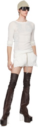 Rick Owens White Doubled Shorts