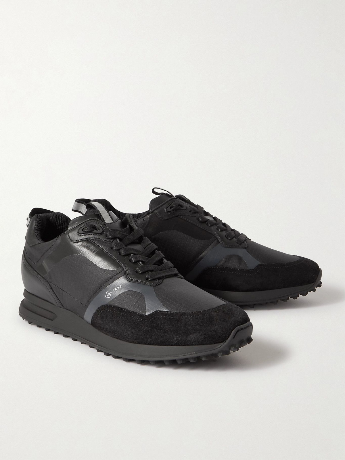 DUNHILL - Radial 2.0 Leather and Suede-Trimmed Ripstop Sneakers - Black ...