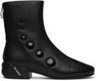 Raf Simons Black Solaris-21 High Zip-Up Boots