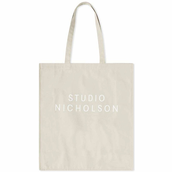 Photo: Studio Nicholson Men's Logo Tote in Dove