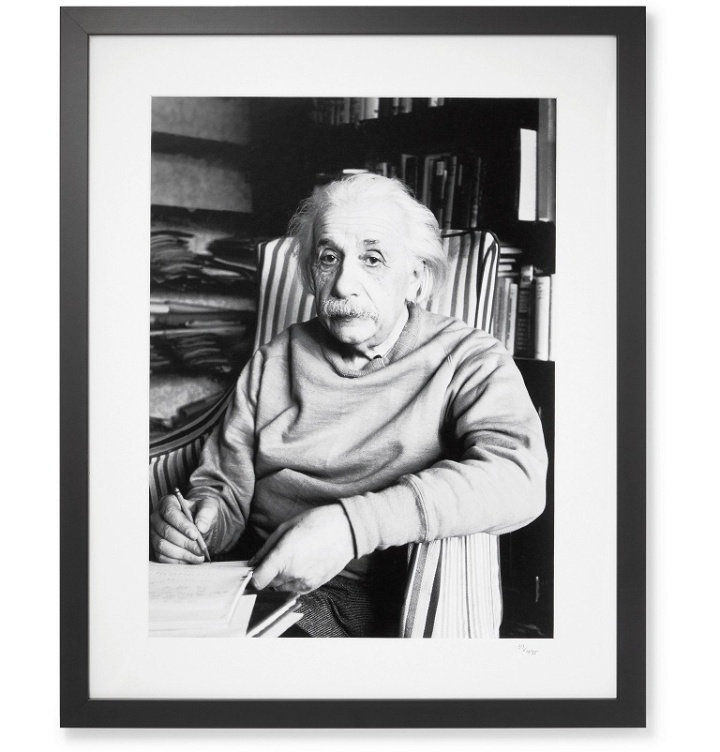 Photo: Sonic Editions - Framed 1949 Albert Einstein Print, 16" X 20" - Black