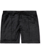 TOM FORD - Modal-Blend Velour Drawstring Shorts - Black