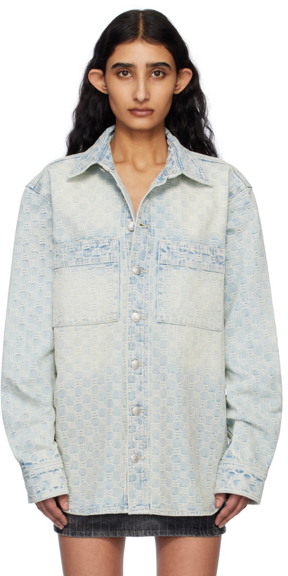 Photo: MISBHV Blue Monogram Ocean Washed Denim Overshirt