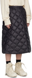 TAION Black Quilted Down Skirt