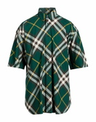 Burberry Mens Shirt Dark in Green