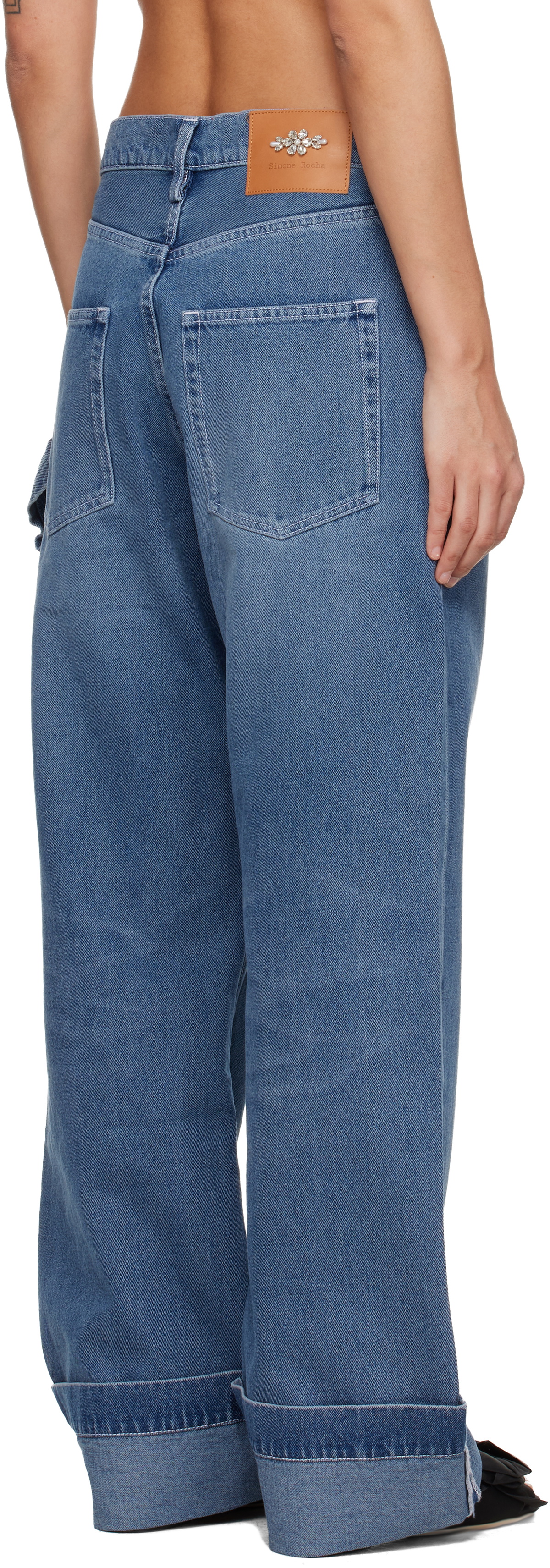 Simone Rocha Blue Straight Leg Jeans