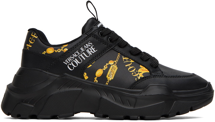 Photo: Versace Jeans Couture Black & Gold Speedtrack Sneakers