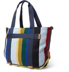 Loewe - Eye/LOEWE/Nature Leather-Trimmed Striped Fleece Tote Bag - Multi