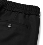 Mr P. - Wide-Leg Virgin Wool-Twill Drawstring Trousers - Black