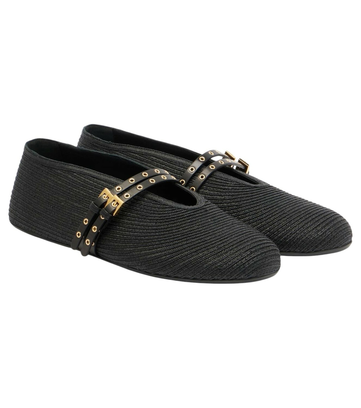 関税込【Alaia】Crystal-embellished suede ballet flats Alaïa Embellished Suede Ballet Flats | endource