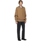 Nanushka Tan Vince V-Neck Sweater