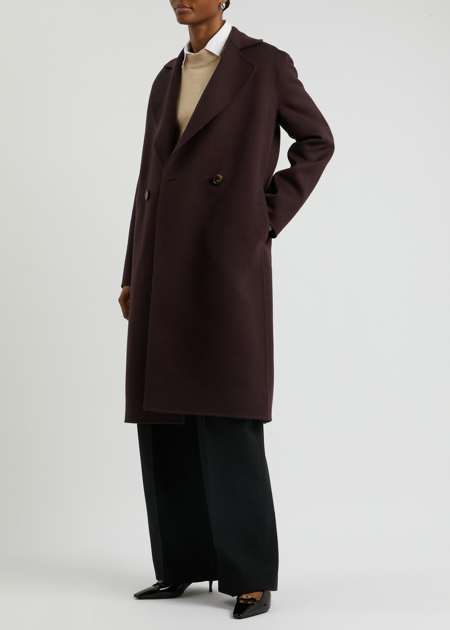 Stella Mccartney Double-breasted Wool Coat Chocolate Stella McCartney