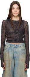 (di)vision Black & Brown Semi-Sheer Cardigan
