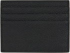 Thom Browne Black Soft Pebble Grain Note Compartment Card Holder