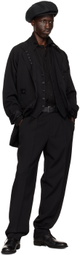 YOHJI YAMAMOTO Black POUR HOMME Mat Soft Oil 35MM Plain Belt