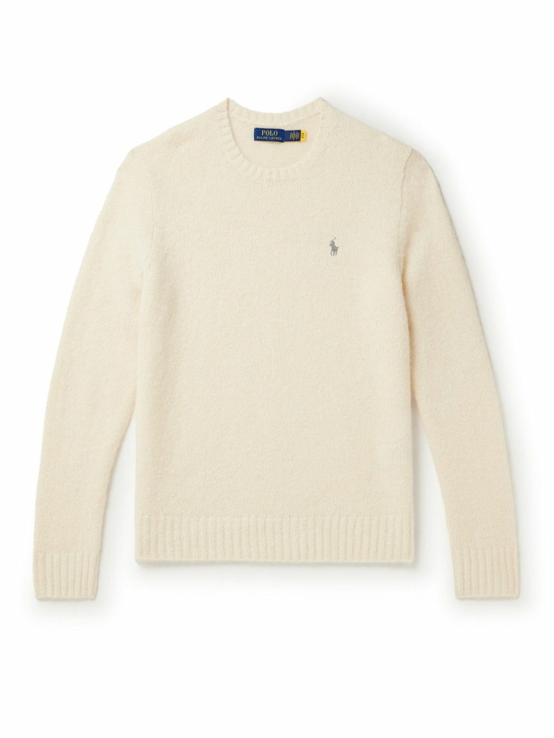 Photo: Polo Ralph Lauren - Logo-Embroidered Knitted Sweater - Neutrals