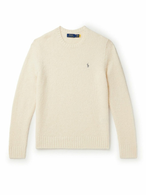 Photo: Polo Ralph Lauren - Logo-Embroidered Knitted Sweater - Neutrals