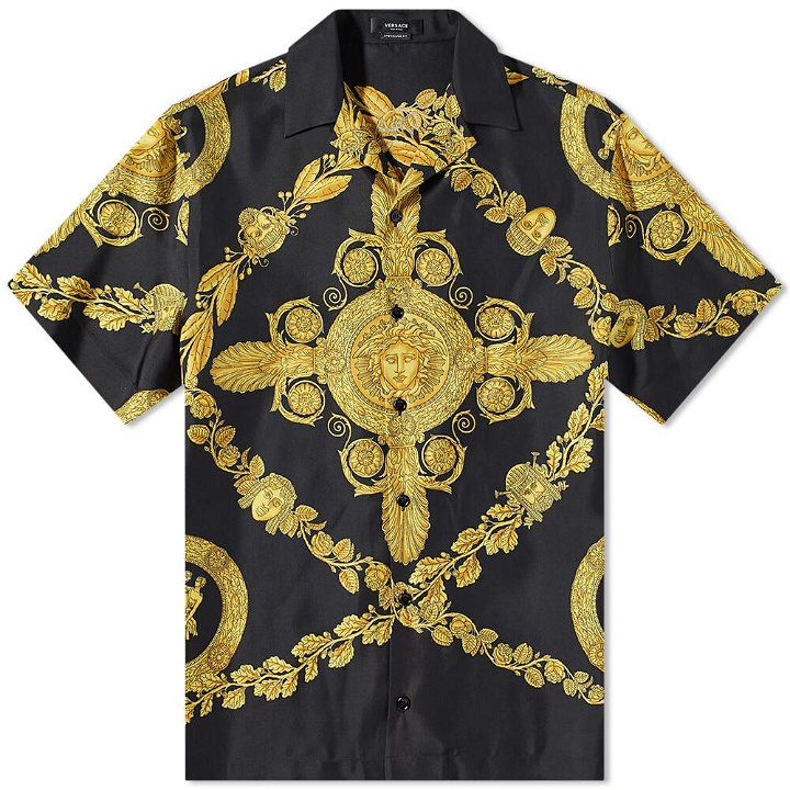 Photo: Versace Men's All Over Baroque Vacation Shirt in Black