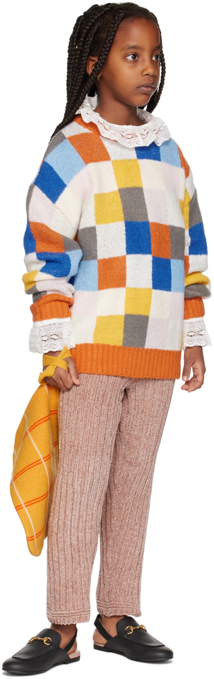 Fish&Kids トップス 8-9y PATCHWORK SWEATER fish&kids / FLOWERS AND