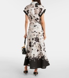 Zimmermann Pop floral linen maxi skirt