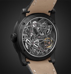 Roger Dubuis - Excalibur Automatic Skeleton 42mm Titanium and Leather Watch, Ref. No. DBEX0726 - Black