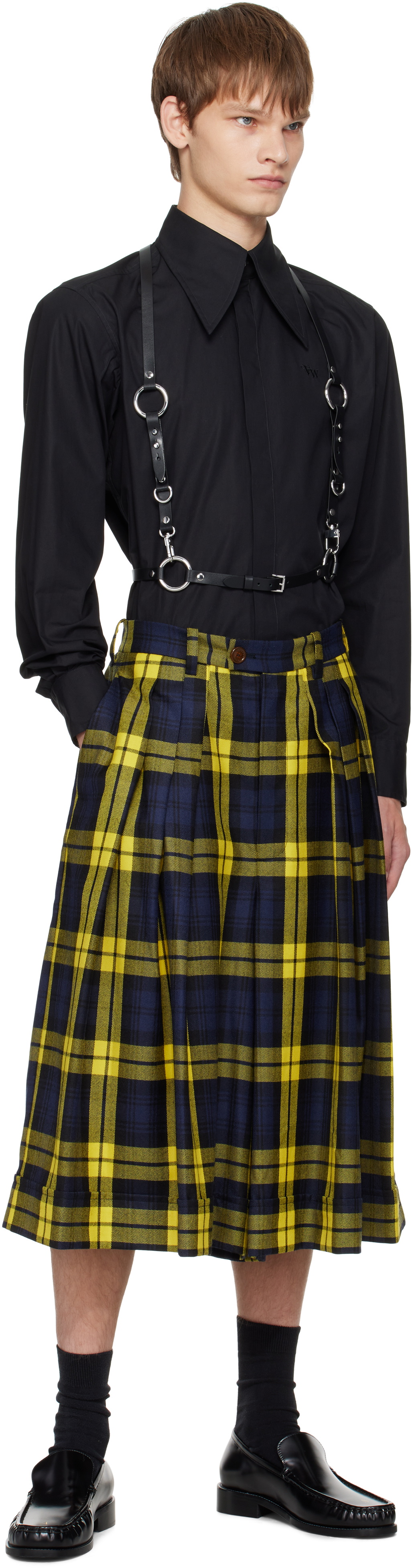 Vivienne Westwood Yellow & Navy Culottes Shorts