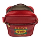 Gucci Red Vintage Logo Messenger Bag