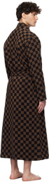 Baina Black & Brown Sulis Bathrobe