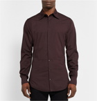 Dolce & Gabbana - Slim-Fit Bib-Front Washed-Cotton Shirt - Men - Merlot