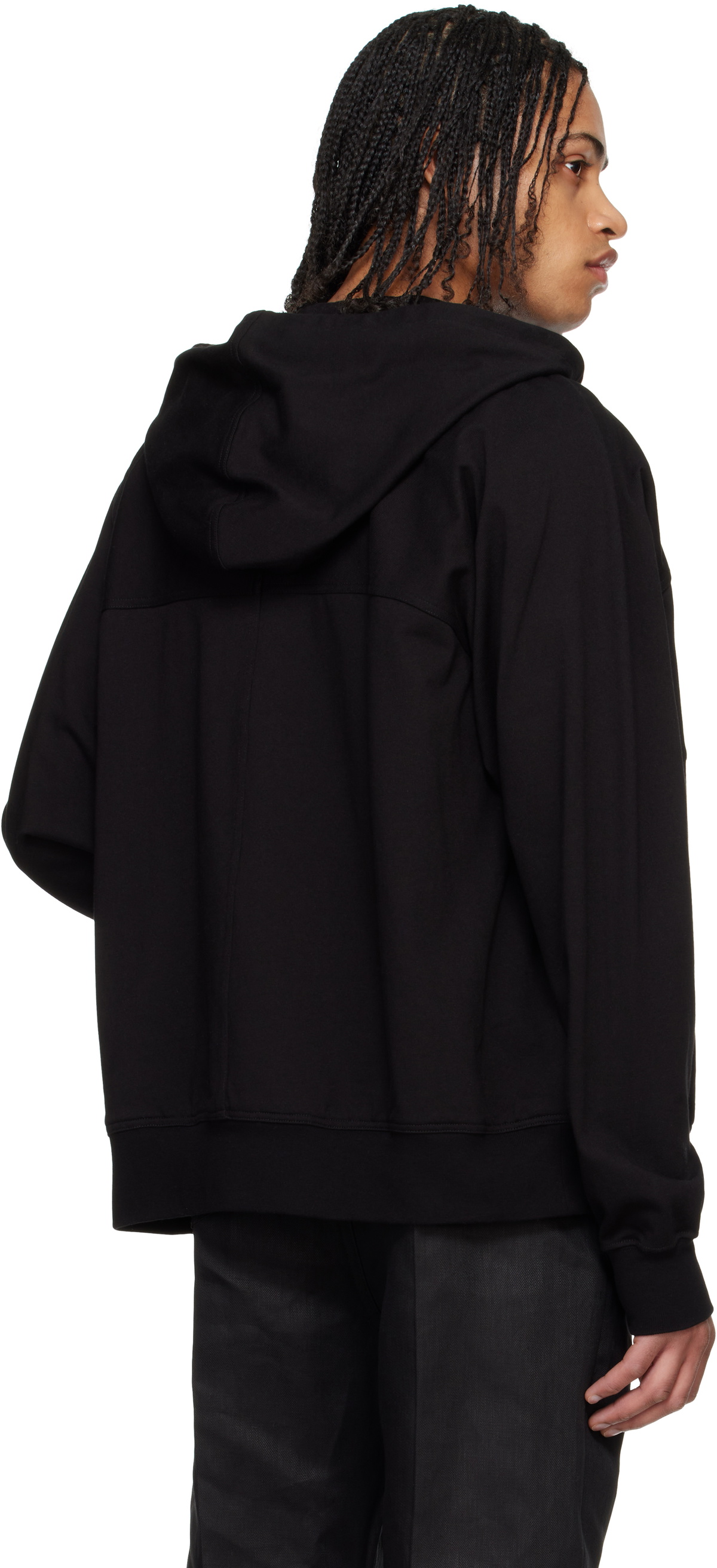 Rick Owens Black Hollywood Windbreaker Hoodie Rick Owens