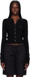 The Garment Black Madison Tight Polo Cardigan