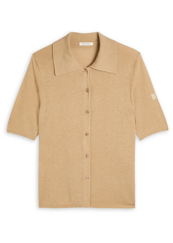 Photo: BY Malene Birger Knit Polo top Sand