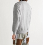 FLAGSTUFF - Noko Printed Mélange Cotton-Blend Jersey Sweatshirt - Gray