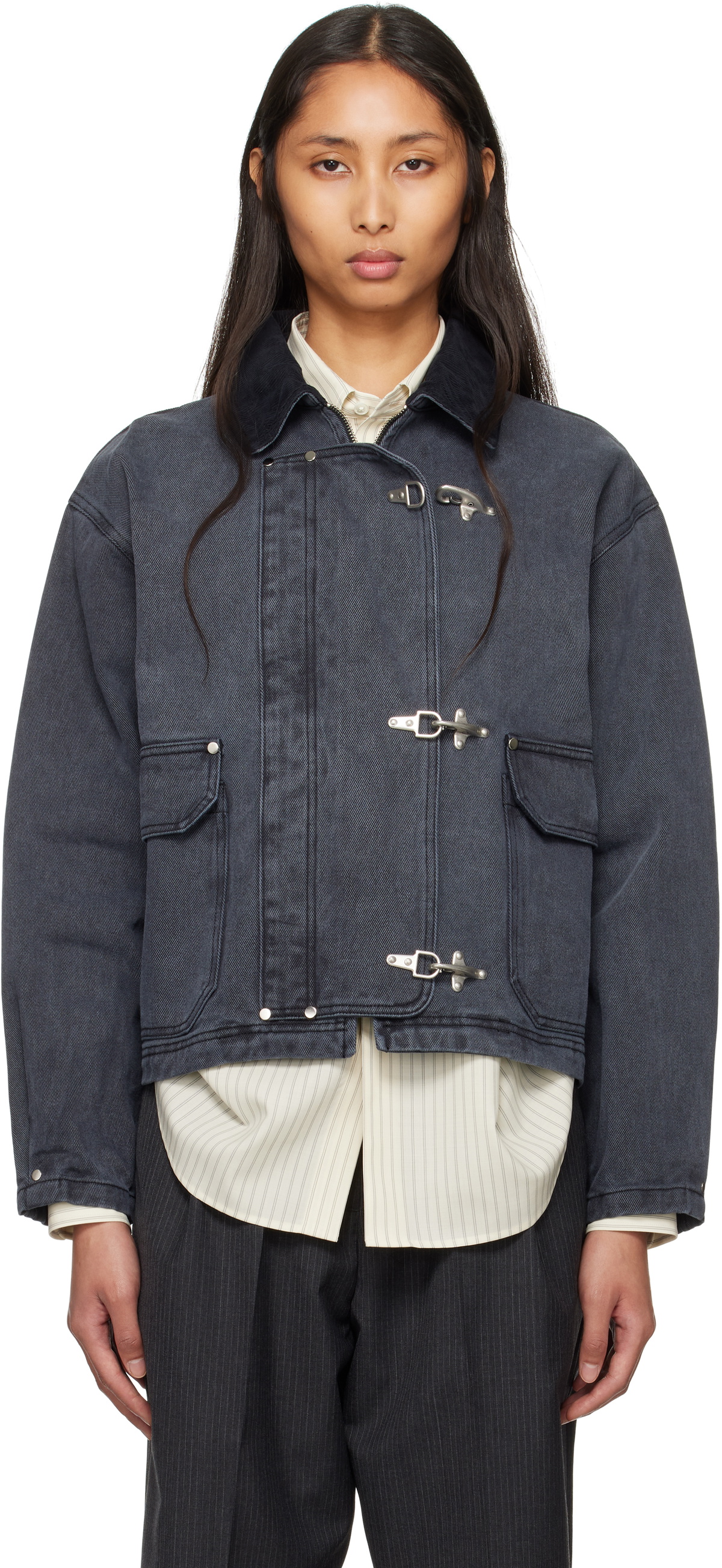 Namacheko Black Asymmetric Barbara Jacket Namacheko Namacheko Black Asymmetric Barbara Jacket Namacheko