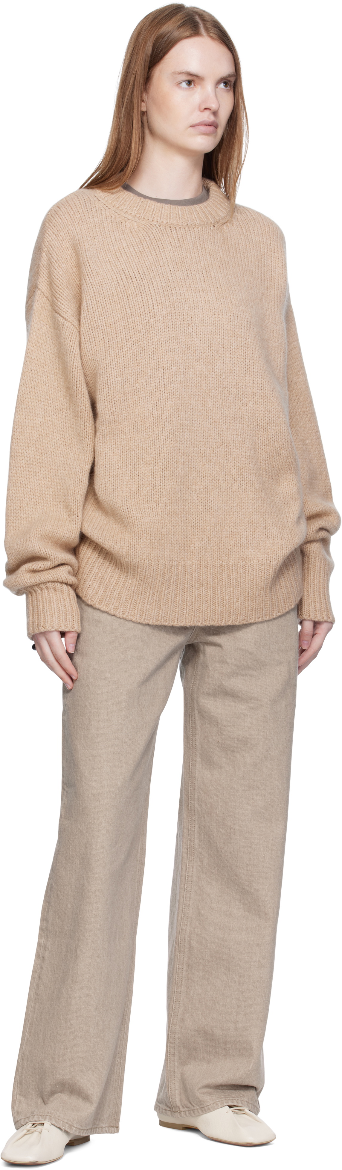 Arch The Beige Midrise Jeans