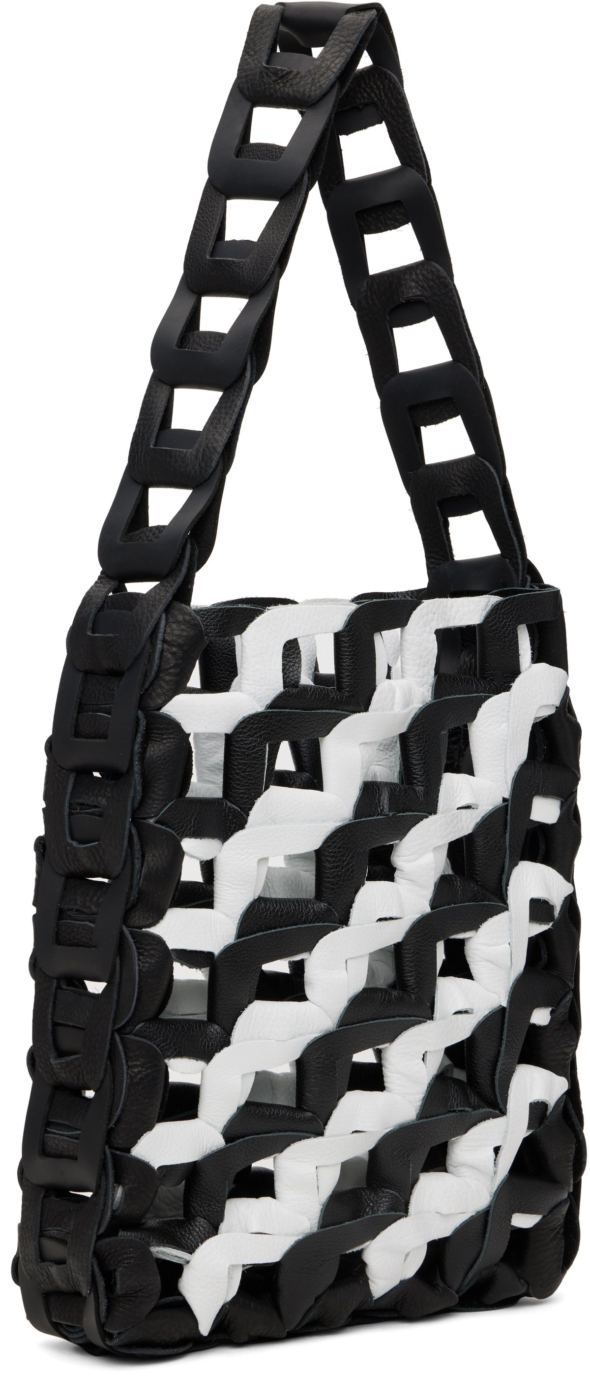 SC103 Black & White Medium Links Tote