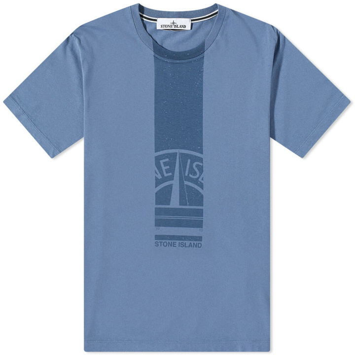 Photo: Stone Island Men's Mosaic One Print T-Shirt in Dark Blue