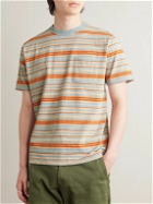 Beams Plus - Striped Cotton-Jersey T-Shirt - Orange