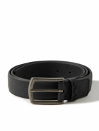 Zegna - 3cm Full-Grain Leather Belt - Black